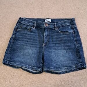 Loft Outlet Denim Shorts Womens Size 6 Blue Jean Midi 4" Shorts Stretch Casual